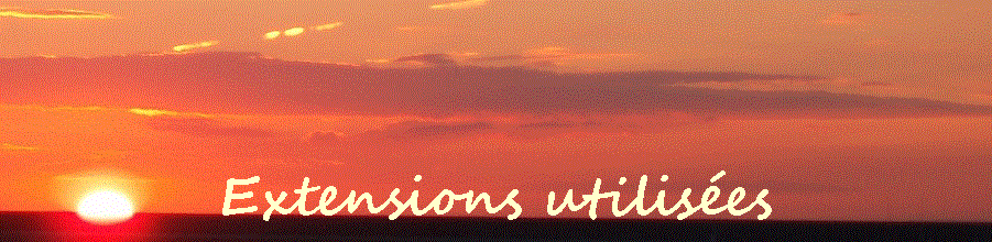Extensions utilisées