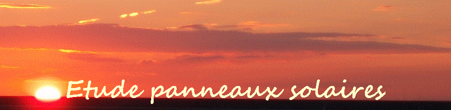 Etude panneaux solaires